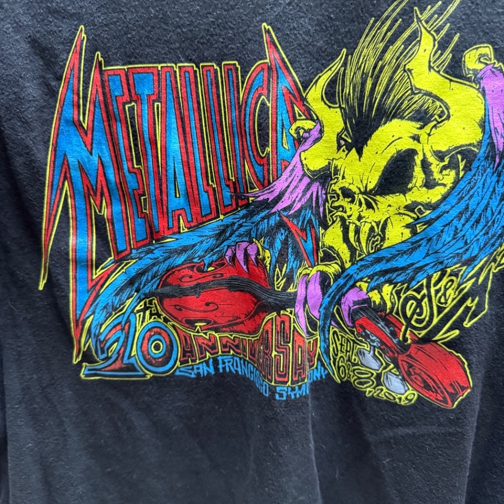 Metallica 20th Anniversary Concert San Francisco T Shirt Size Large - Picture 10 of 10